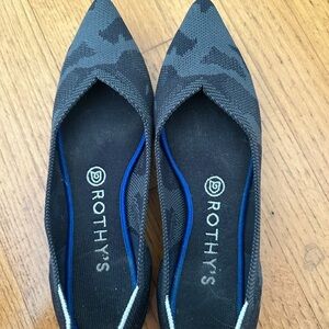 Rothy's Women's Camouflage Flats with Blue Accents